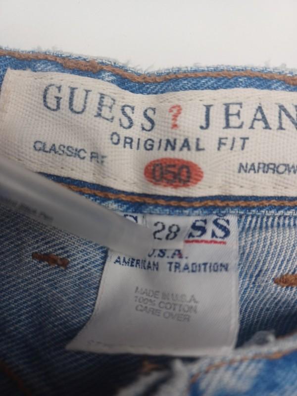VtgGuess Jeans Men’s Size 28 Narrow Fit (26"x31”) Light Wash Made USA 1050 LG