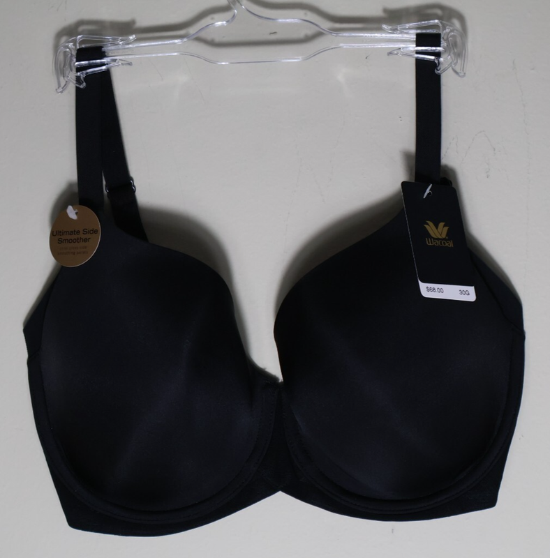 Wacoal 853281 Ultimate Side Smoother Contour Bra High Rise Black 30G NEW W/ Tags
