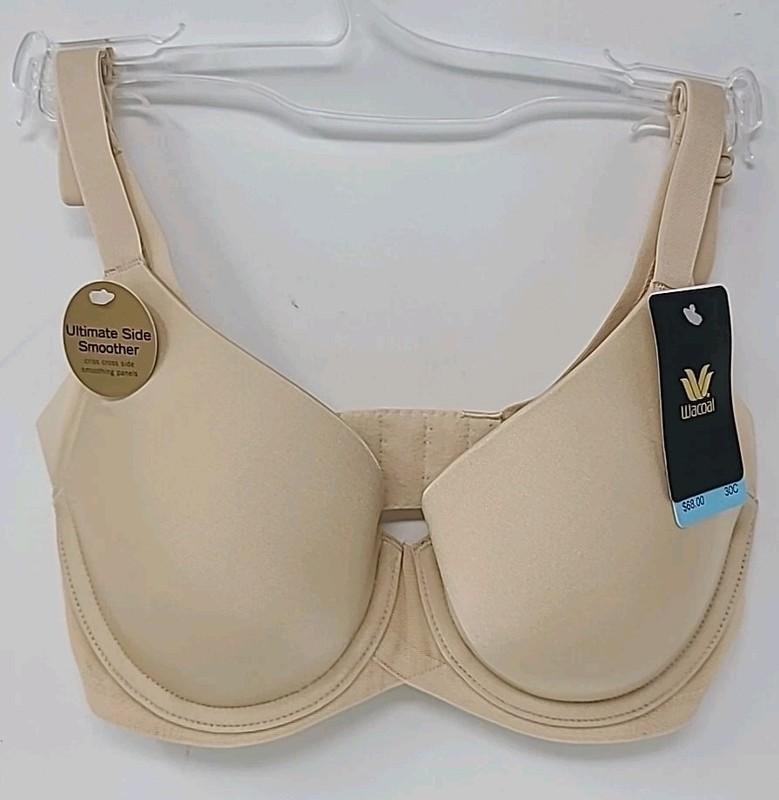 Wacoal Full Figure Ultimate Side Smoother Contour Bra 30 C Beige Size 30C NWT