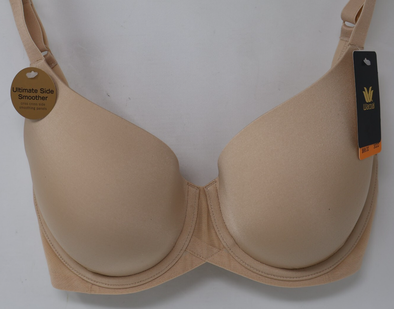 Wacoal Ultimate Side Smoother Contour T-Shirt Bra Size 30DD Tan Style 853281