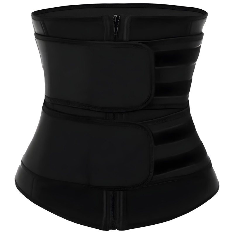 Waist Trainer Workout Corset Cincher Dual Belt Neoprene Sweat Weight Loss Shaper