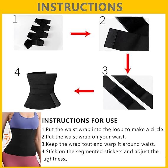 Waist Trainers For Women Belly Fat Non-Slip Trainer Waist Wrap For Stomach Wrap