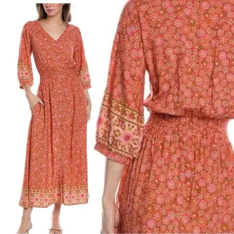 WALKER & WADE Kelsey Maxi Dress In Orange Size XS