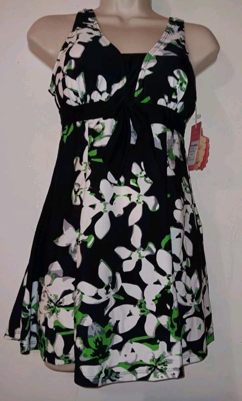 Wantdo Women's Size US 10-12 One Piece Swim Dress Soft Cup New