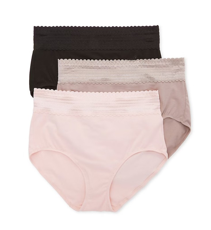Warner's RS2093P No Pinching No Problems Brief Panty - 3 Pack