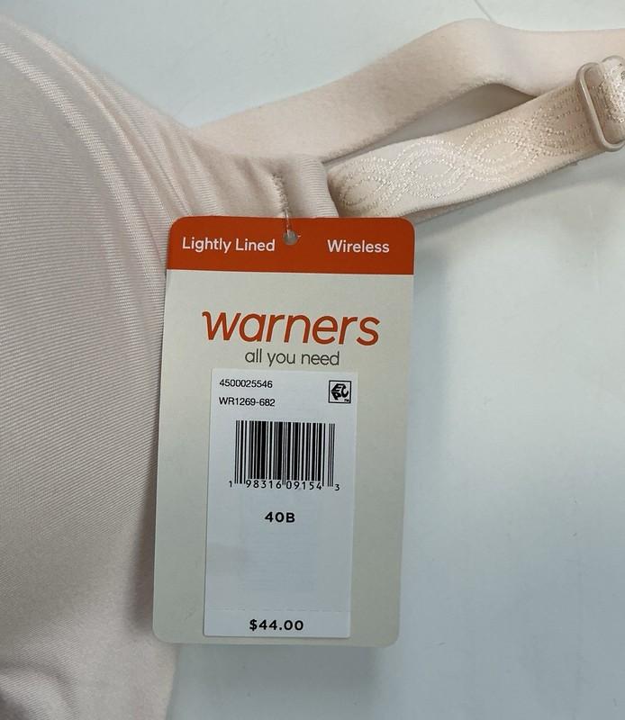 Warners Cloud9 Soft Pink Lightly Lined Wireless Bra (WR1269-682) 40B