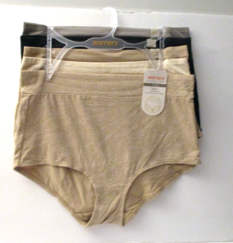 Warners stretch cotton brief panties 5 pack size L/7