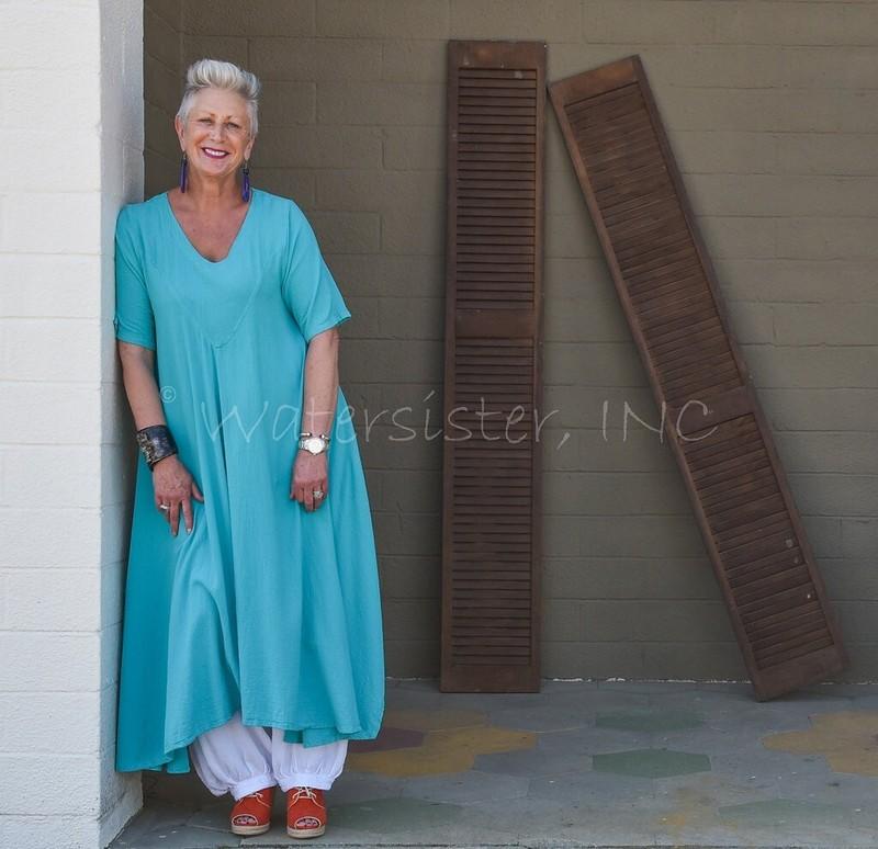 WATERSISTER Cotton Gauze CARRIE Yoke Dress Long 1(S/M) 2(L/XL) 3(1X)oh My COLORS