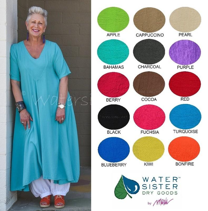 WATERSISTER Cotton Gauze CARRIE Yoke Dress Long 1(S/M) 2(L/XL) 3(1X)oh my COLORS