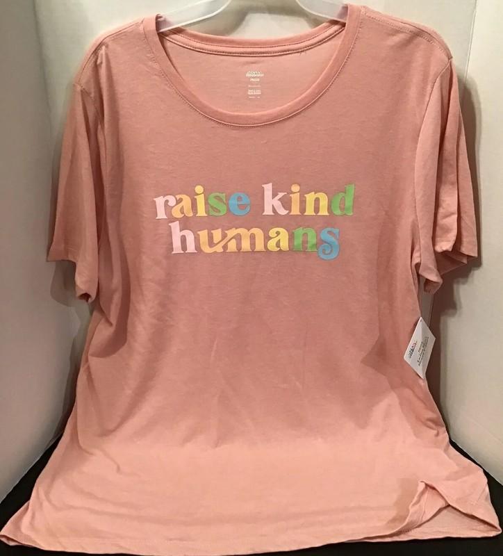 Way To Celebrate "raise kind humans" Womens XL XXL XXXL Pride Shirt Top