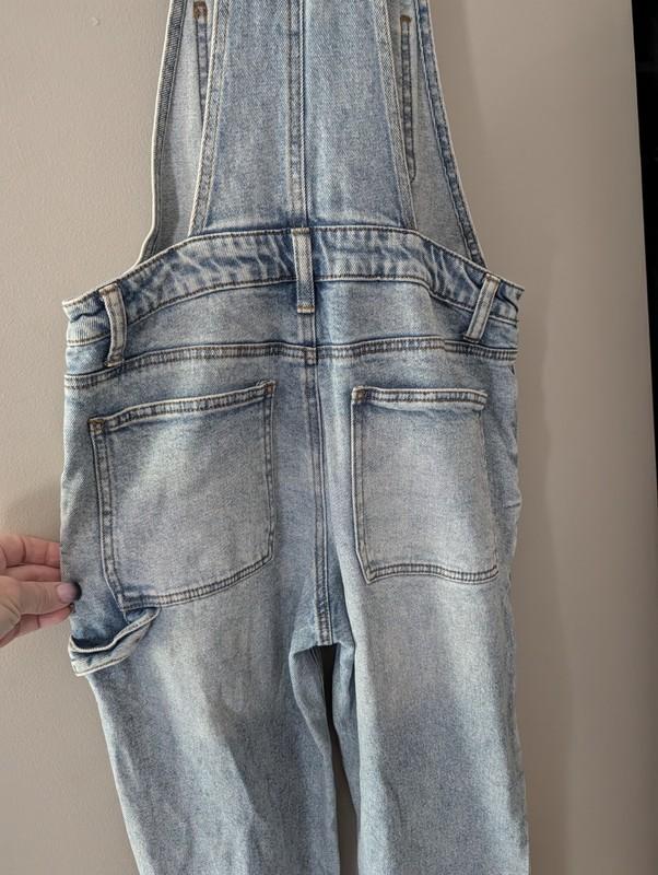 We The Free Overalls Womens Size 24 Distressed Denim Jumper Light Wash Blue