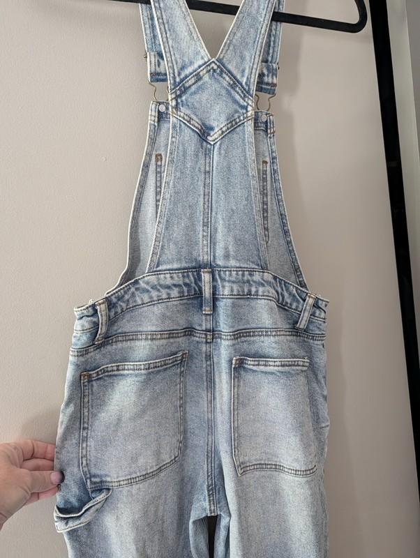 We The Free Overalls Womens Size 24 Distressed Denim Jumper Light Wash Blue