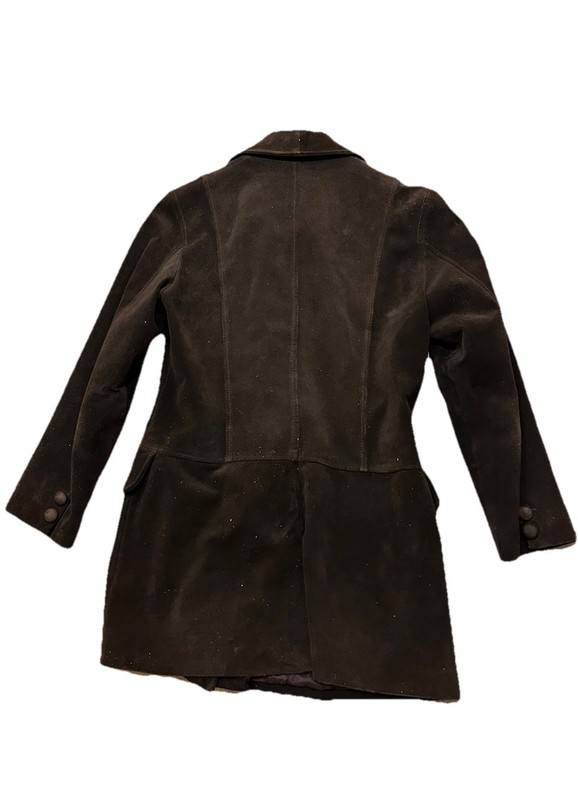Weekend Max Mara Suede Double Breasted Coat Brown Sz.US 6 Italy