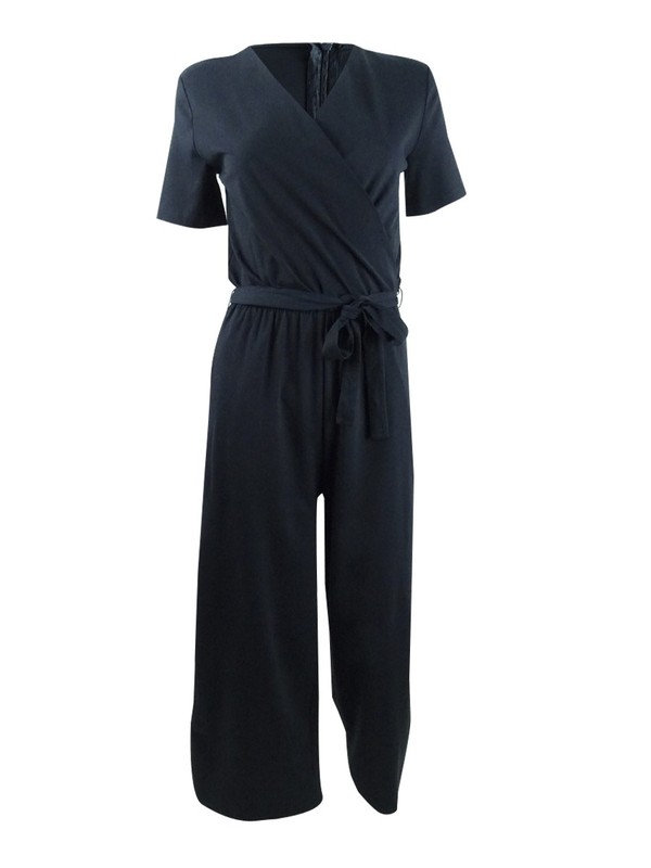 Weekend Max Mara Women's Belted Surplice Jumpsuit (XXL Navy)