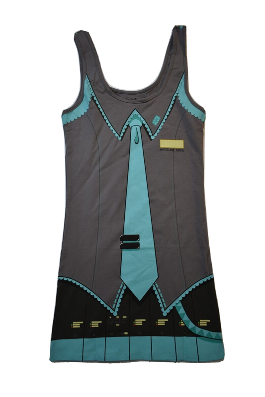 WeLoveFine Juniors I Am Hatsune Miku Vocaloid Cosplay Tank Dress New M L 2XL