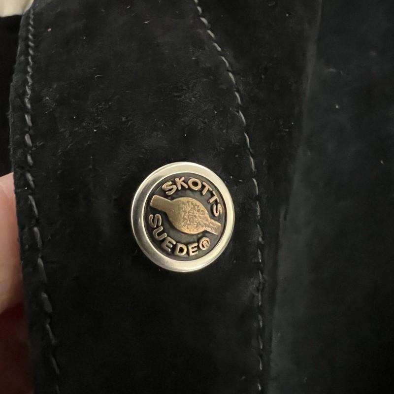 Western Suede Leather Black Suede Jacket Women's Med 26” X 19” Skotts