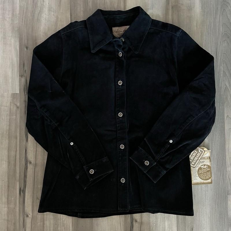 Western Suede Leather Black Suede Jacket Women's Med 26” X 19” Skotts
