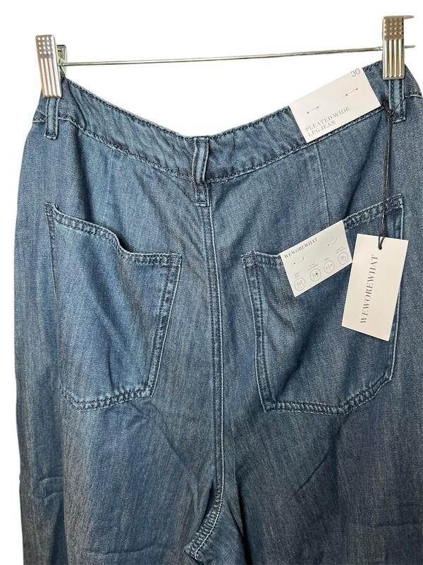 WeWoreWhat Pleated Wide Leg Jeans – Size 30 – NWT
