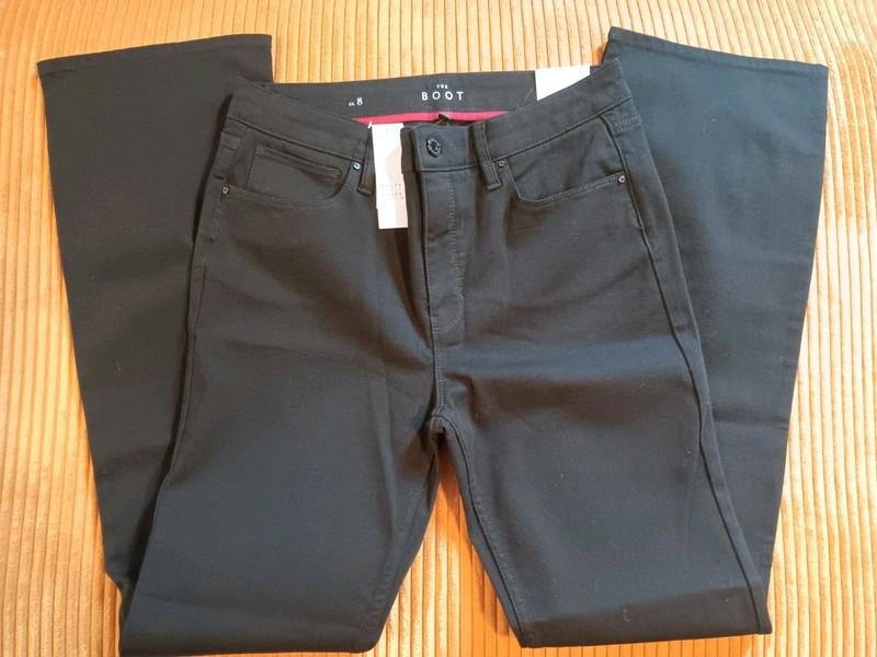 WHBM White House Black Market Womens 8R Black High Rise Sculpt Bootcut NWT (Ji)