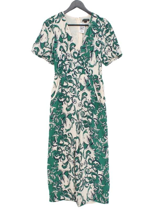 Whistles Women's Jumpsuit UK 6 Cream Silk with Polyester Jumpsuit