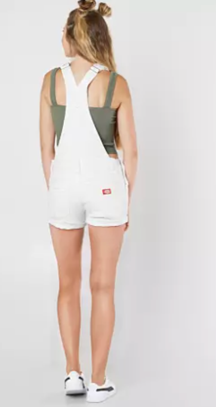 White Dickies Bib Overalls Women’s Size Medium EXCELLENT CONDITION
