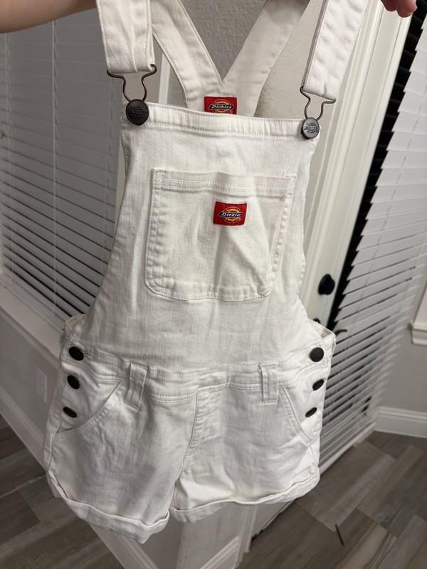 White Dickies Bib Overalls Women’s Size Medium EXCELLENT CONDITION