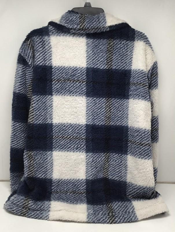 White Mark Women's Faux Fur Jacket In Blue Size Large