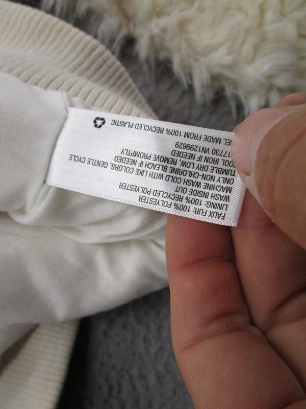 Wild Fable Full Zip Ivory Faux Fur Sherpa Cropped Jacket Women’s Size XS NEW