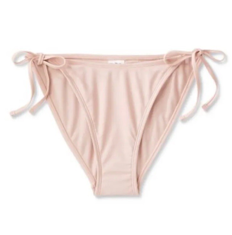 Wild Fable Women’s XXS 00 Bikini Bottom Tan Neutral Side Tie High Leg Cheeky New