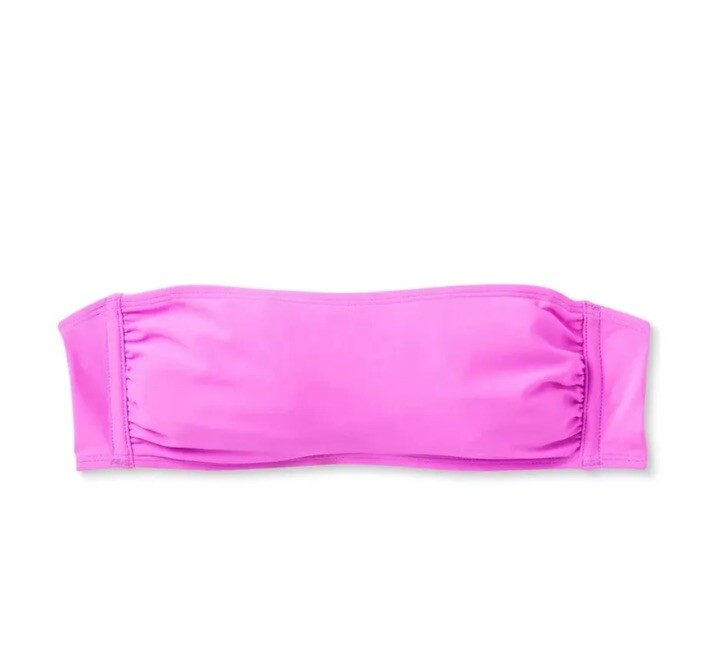 Wild Fable Women's XXS 00 Bikini Top Hot Orchid Purple Bandeau Strapless New