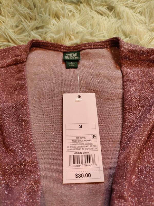 Wild Fable Womens Dress Small Long Sleeve Rib Cut Out Shimmer Vibrant Purple