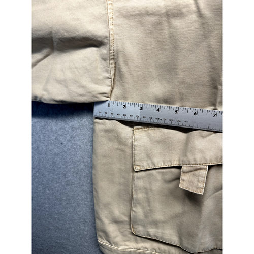 Wild Fable Womens Jacket Cargo Coat Canvas Size Large Bagel Beige Full Zip NWT