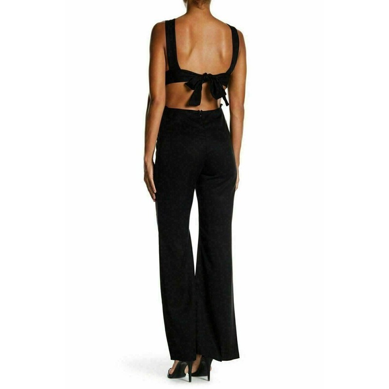 Wildfox Women’s Black Cutout Jumpsuit Size Small Sleeveless V-Neck Lyocell USA