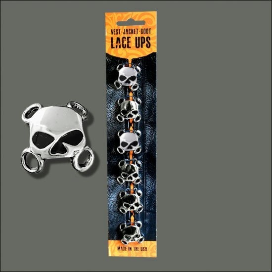 WILLIE G SIDE LACE VEST EXTENDER 6 Pack Biker Harley Motorcycle Jacket