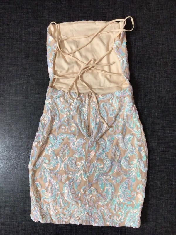 Windsor Mini Dress S Nude With Sequins