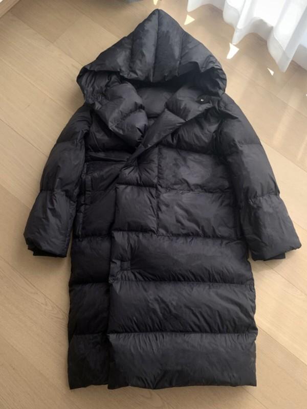 Winter Womens Hooded Thicken Mid Long Down Jacket Coats Warm Over Knee Overcoats