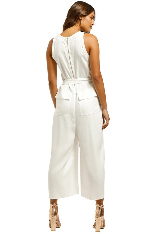 WISH Beachfront Sleeveless Jumpsuit White Size 10 AU RRP 169 Preloved