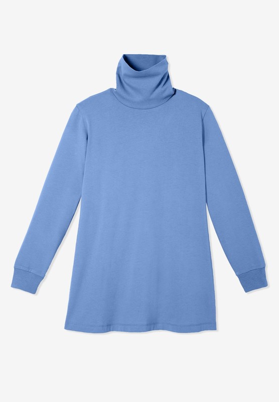 Woman Within Plus Size Perfect Long-Sleeve Turtleneck Tee