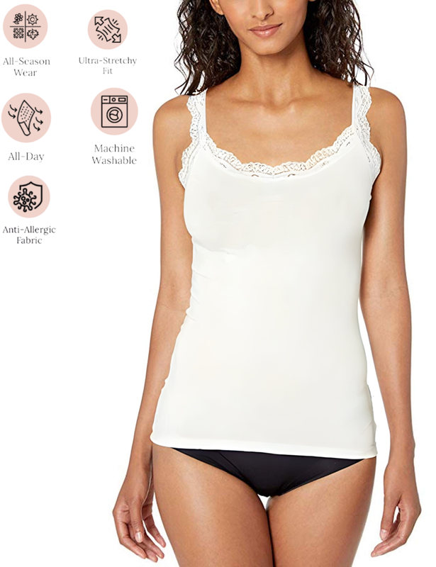 Wome's Tank Top Camisole With Lovely Lace Trim Style Soft Sexy Sport Yoga Casual