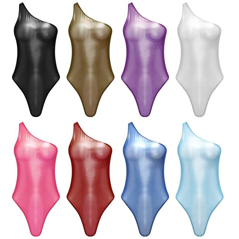 Women Bodysuit Night Club Jumpsuit Mesh Lingerie See Through One-Piece Slim