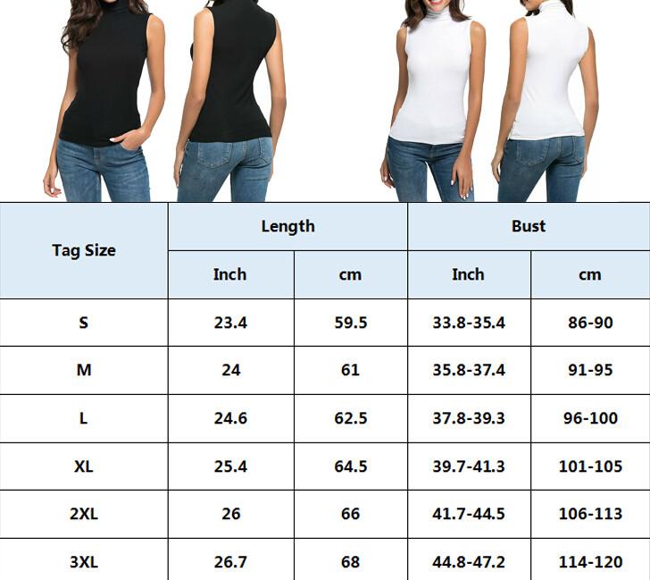 Women Fashion Sleeveless Roll Neck Jumper Turtleneck Knit Pullover Body Tops US