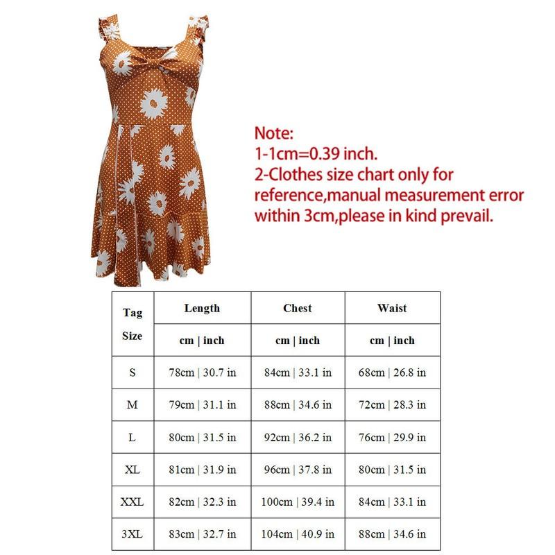 Women Floral Ruffle Strappy Dress Sleeveless Holiday Summer Beach Mini Sundress