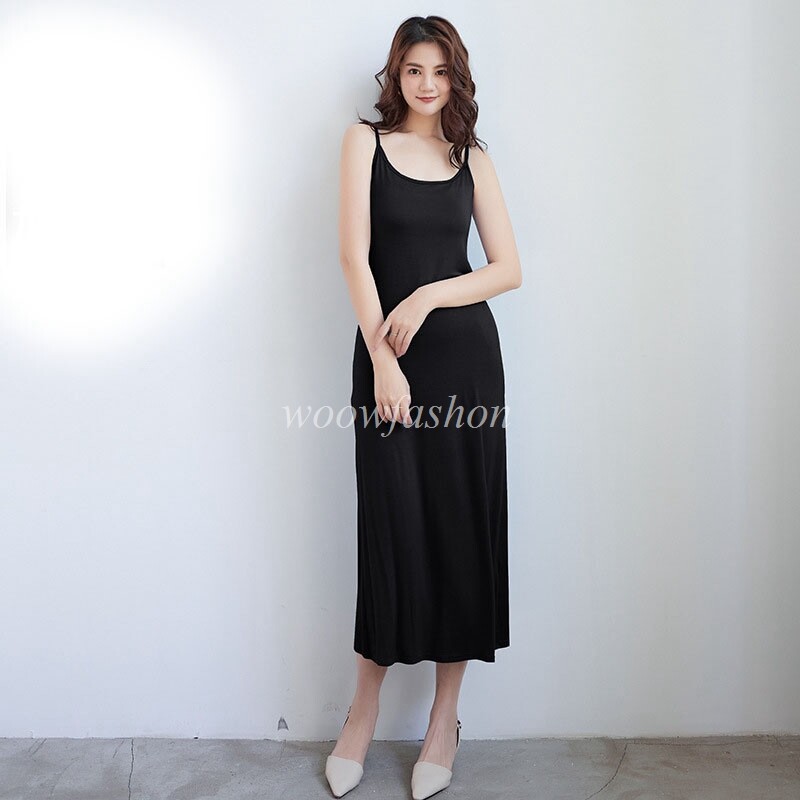 Women Full Slip Under Dress Cami Slips Undergarment Chemise Sleeveless Nightgown