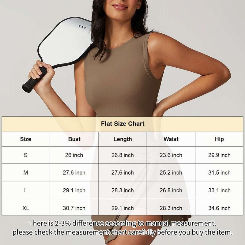 Women Golf Tennis U Back Dress Breathable Casual Work Dress With Built-in Shorts