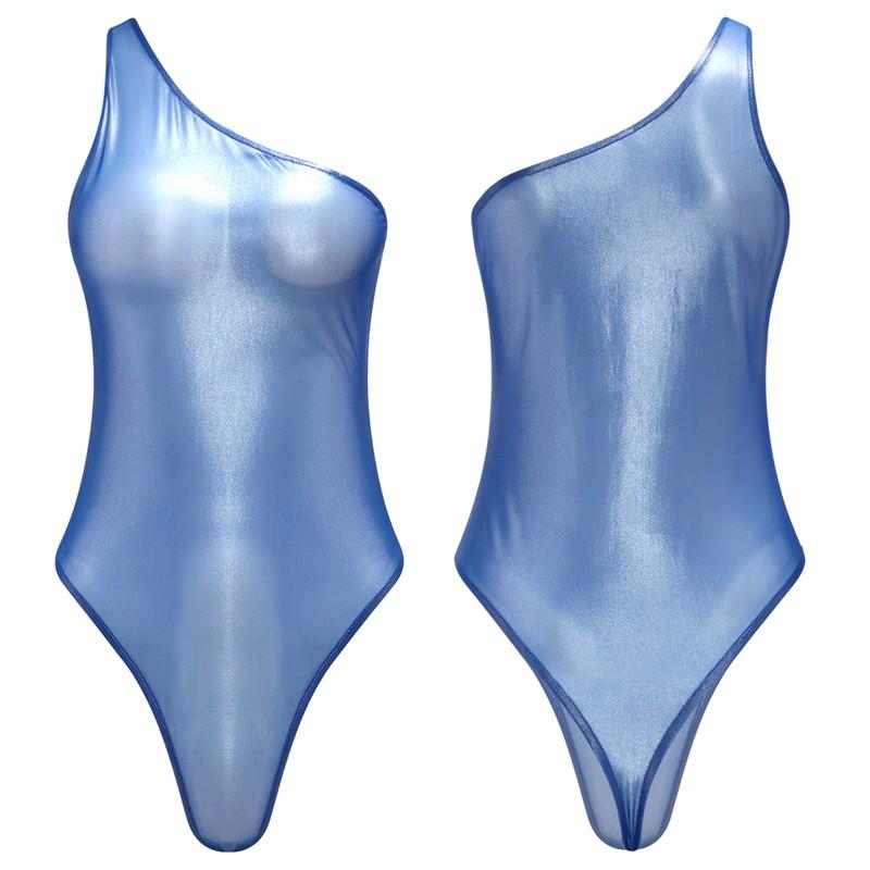 Women Jumpsuit See Through Lingerie Transparent One-Piece Adult Romper Tight