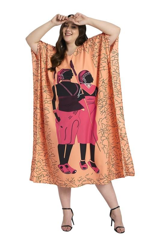 Women Kaftan Dress Maxi Loose Long Boho Kimono Plus Size Gown Beach Cover Caftan