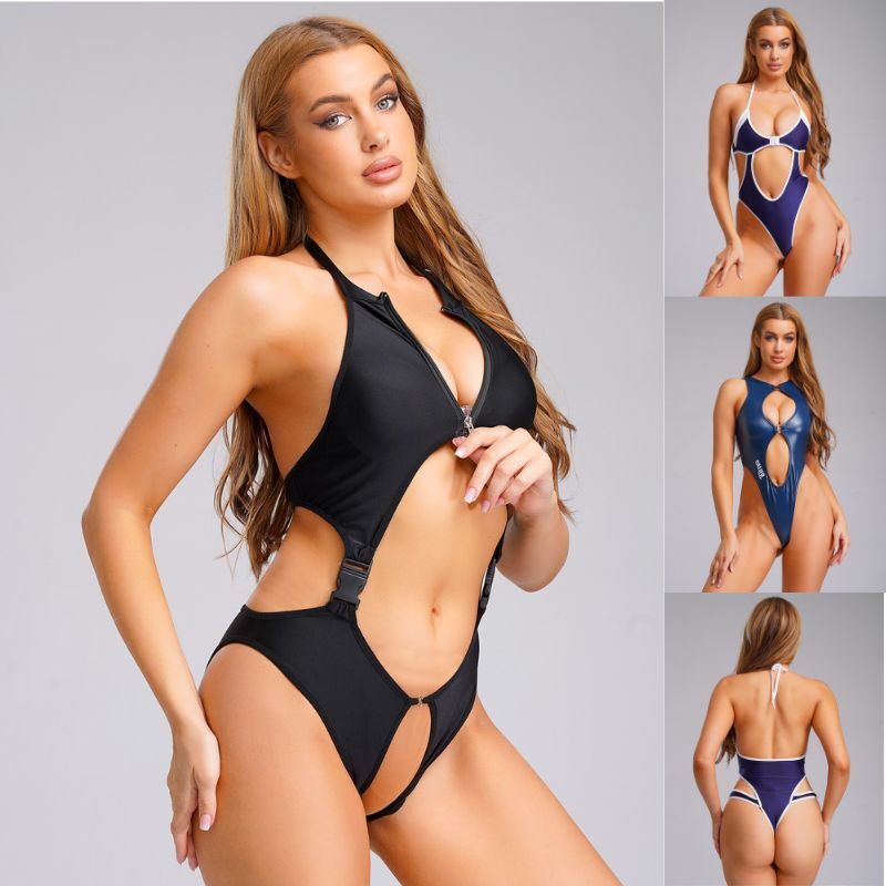Women Leotard Hollow Out Swimwear Catsuit Bodysuit Kawaii Costumes Beachwear