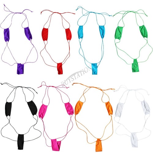 Women Lingerie Micro Thong Mini Bra V-String Tiny G-String Monokini Swimwear