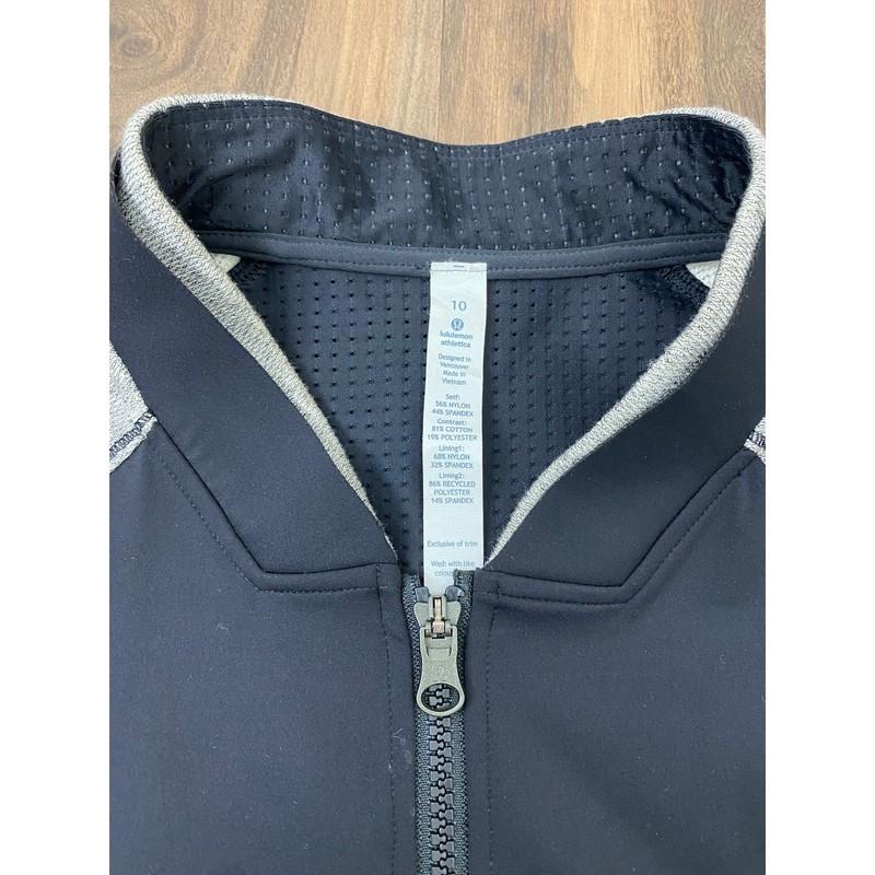 Women Lululemon Var-City Heather Bomber Performance Zip-up Jacket Coat 10