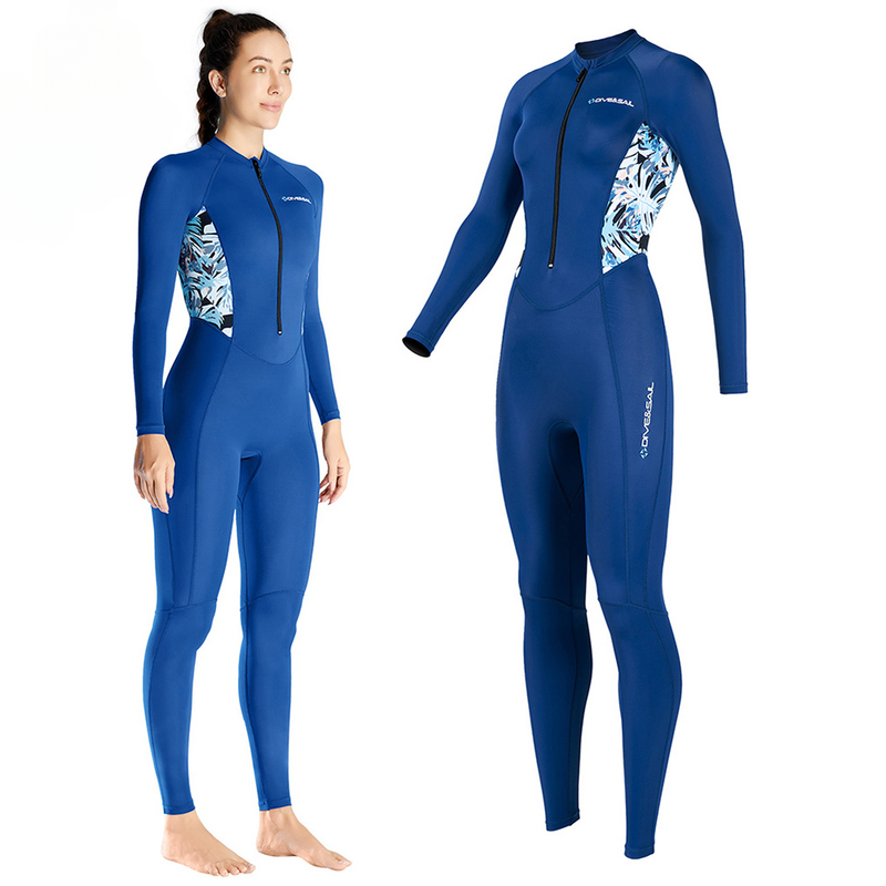 Women Men Surfing Snorkel Diving Full Body Swimsuit Long-Sleeved UV Protection